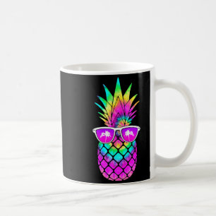 Taza De Café Gafas de sol de piña Tie Dye de verano Fruta Tropi