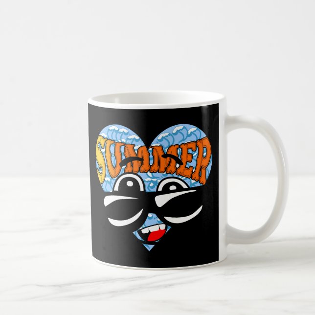 Taza De Café Gafas de sol de playa modernas (Derecha)