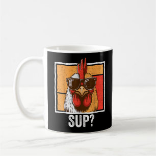 Taza De Café Gafas de sol de pollo Granja de animales Divertido
