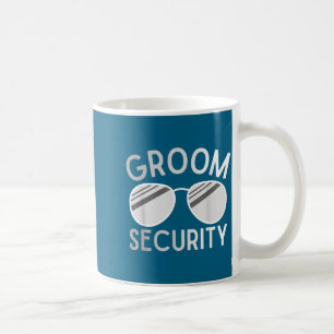 Taza De Café Gafas de sol de seguridad para novio despedida de 