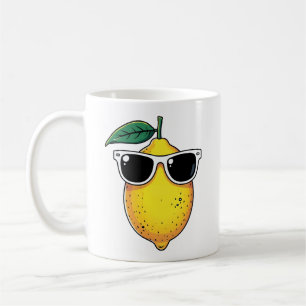 Taza De Café Gafas de sol divertidas de limón