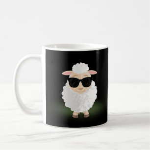 Taza De Café Gafas de sol divertidas y geniales para ovejas, ca