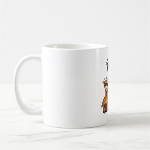 Taza De Café Gafas de sol familiares de jirafa genial Grabado v