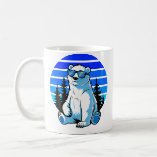 Taza De Café Gafas de sol Polar Bear friki de osos polares del 