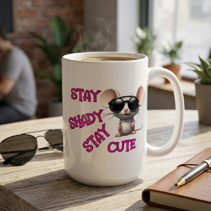 Taza De Café Gafas de sol ratón Mantente Sombrio, Mantente Lind