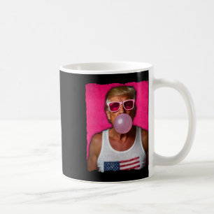 Taza De Café Gafas de sol rosadas chicle Trump bandera de EE. U