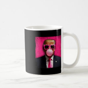 Taza De Café Gafas de sol rosadas Trump Bubble Gum divertidas _