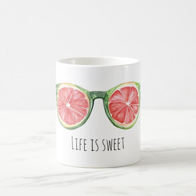 Taza De Café Gafas de sol verdes de fruta de melón (Centro)