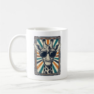 Taza De Café Gafas de sol vintage de jirafa