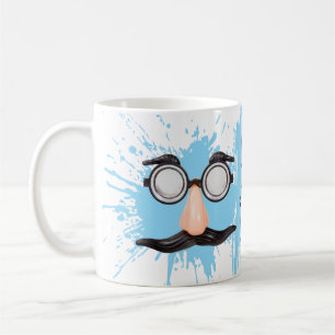 Taza De Café Gafas divertidas de Groucho Disfraz cara salpicadu