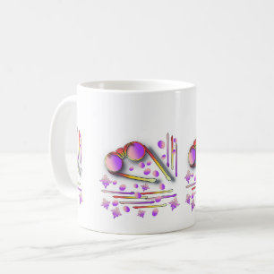 Taza De Café Gafas moradas café Mug