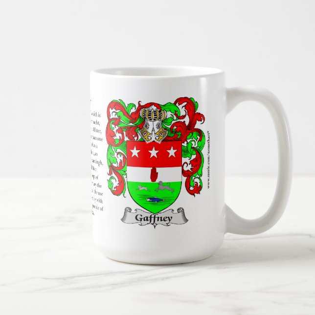 Taza De Café Gaffney, el origen, el significado y el escudo (Derecha)
