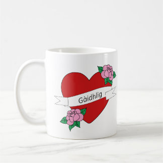 Taza De Café Gàidhlig in love heart Scottish Gaelic