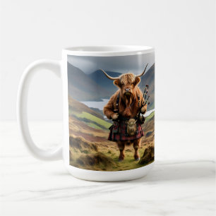 Taza De Café Gaitero de la bolsa de la vaca de las Tierras Alta