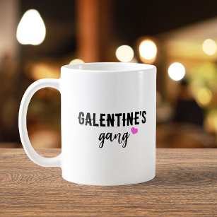 Taza De Café Galantinas del día del corazón rosado caliente