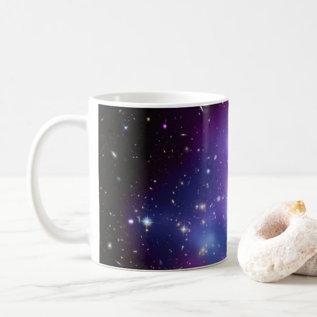 Taza De Café Galaxia Cluster Purple Celestial Full Photo (Con donut)