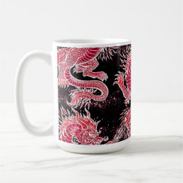 Taza De Café Galaxia del Dragón Rojo