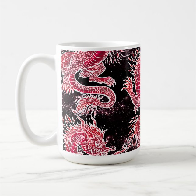 Taza De Café Galaxia del Dragón Rojo (Izquierda)