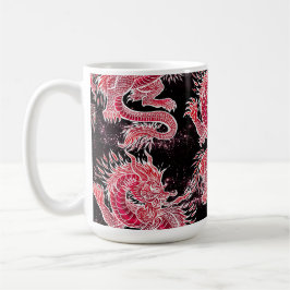 Taza De Café Galaxia del Dragón Rojo