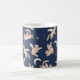 Taza De Café Galaxia del gato volador 
