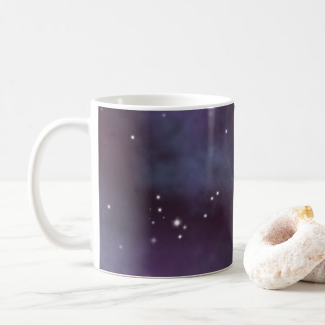 Taza De Café Galaxia Mystical Dusty Violet (Con donut)