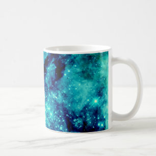Taza De Café Galaxia verde azulada