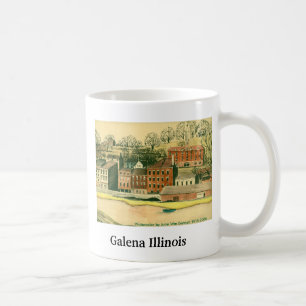 Taza De Café Galena Illinois, acuarela