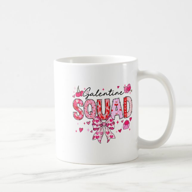 Taza De Café Galentines Day Women Galentines Squad Funny Valent (Derecha)