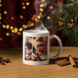 Taza De Café Galería personalizado de tres fotos