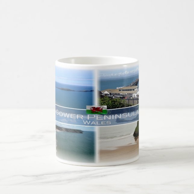 Taza De Café Gales GB - La península de Gower se tambalea - (Centro)