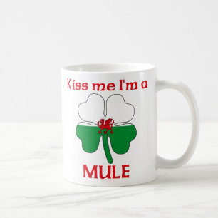 Taza De Café Galés personalizado me besa que soy mula