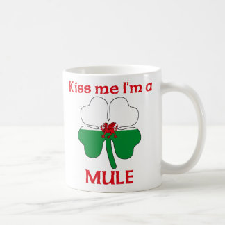 Taza De Café Galés personalizado me besa que soy mula