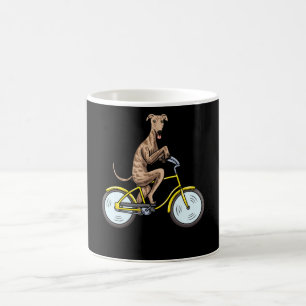 Taza De Café Galgo Espanol Dog con bici esquisto español
