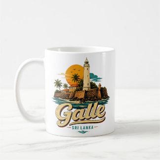 Taza De Café Galle Vintage Sri Lanka Arte de Viaje Lugar Emblem