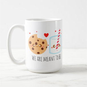 Taza De Café Galleta De Chip De Chocolate Y Vidrio De Leche