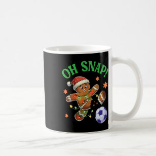Taza De Café Galleta de Navidad de Fútbol de Jengibre Divertida