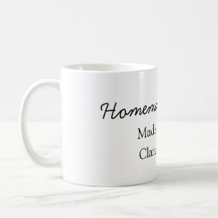 Taza De Café Galletas caseras añade tu nombre de texto personal