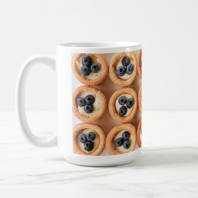 Taza De Café Galletas de limón de arándano azul Receta Mug (Izquierda)
