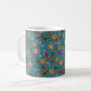 Taza De Café Galletas De Navidad Elegantes Dulces Lindas Caña D