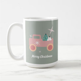 Taza De Café Galletas de Navidad Retro Camión Groovy