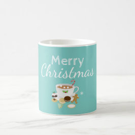 Taza De Café Galletas de navidad y chocolate caliente