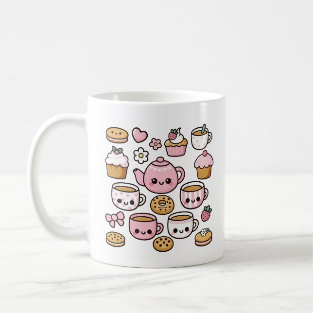 Taza De Café Galletas Kawaii y té (Izquierda)