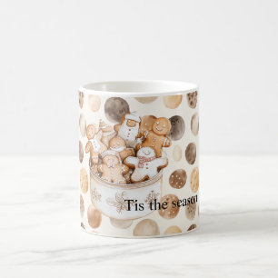 Taza De Café Galletas Marrones de Jengibre Navidad  
