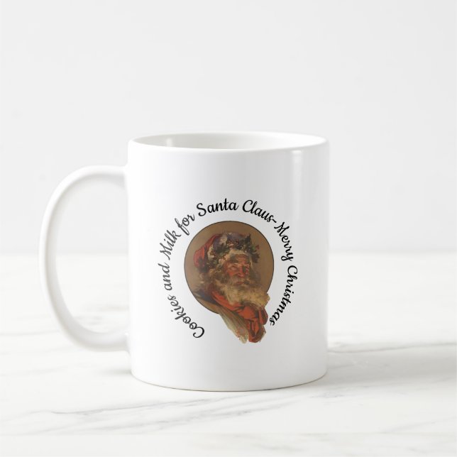 Taza De Café Galletas y leche para Papá Noel - Feliz Navidad (Izquierda)
