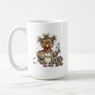 Taza De Café Gallina cansada vida de mamá gallina madre diverti