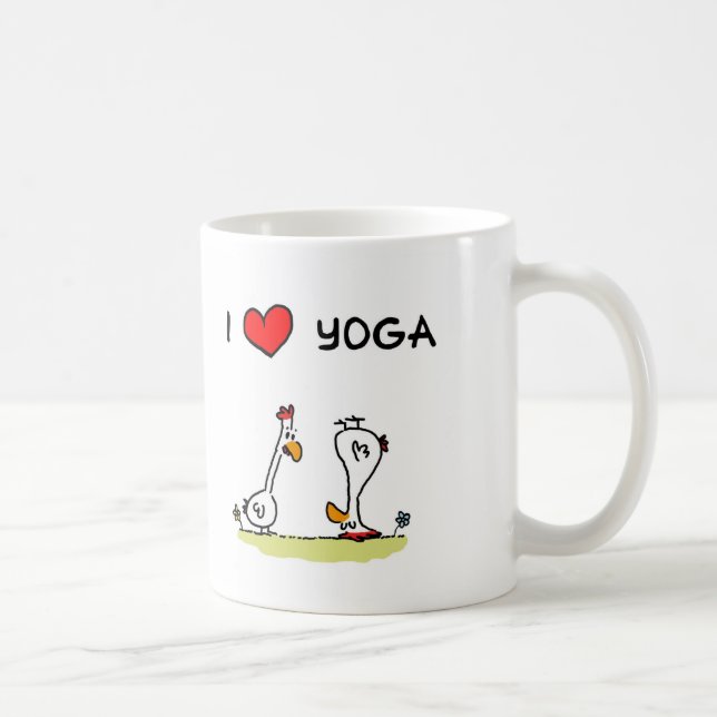 Taza De Café gallinas de yoga (Derecha)