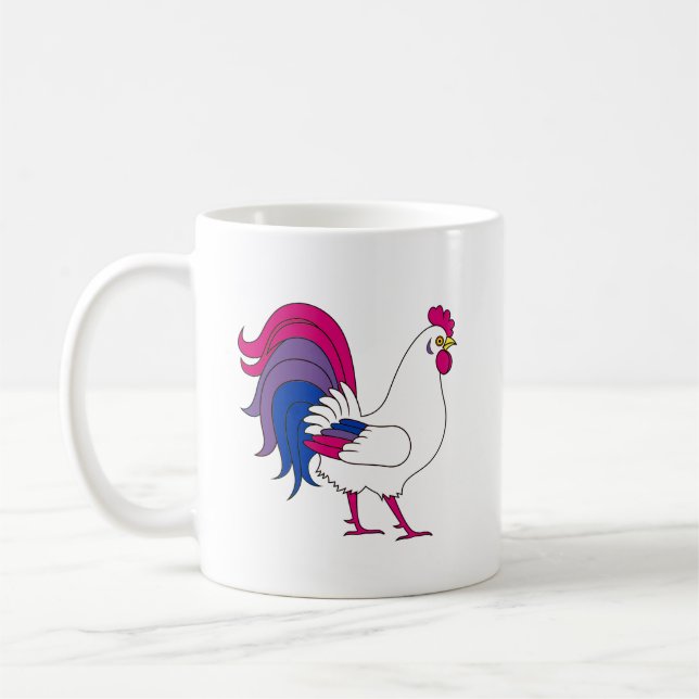 Taza De Café Gallo Bisexual (Izquierda)