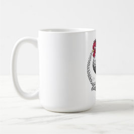 Taza De Café Gallo blanco y negro
