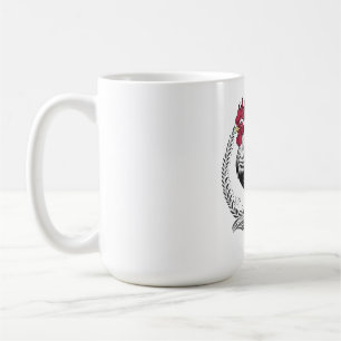 Taza De Café Gallo blanco y negro