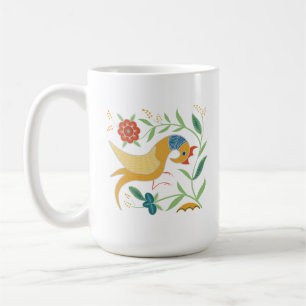 Taza De Café gallo decorativo chino retro y floral